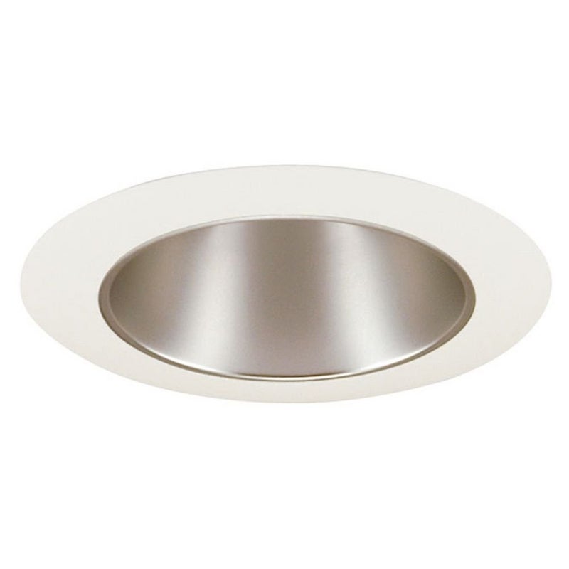 Juno Lighting 17HZ-WH 4-Inch Aluminum Recessed Trim, Haze with White Trim - Image 1